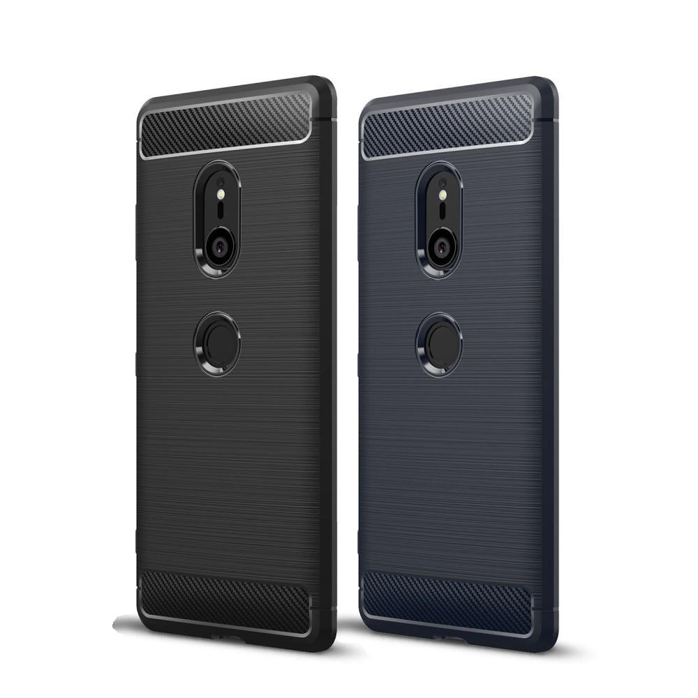 TPU Case für Sony Xperia XZ3 Carbon Skin Brushed