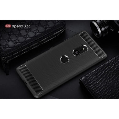 TPU Case für Sony Xperia XZ3 Carbon Skin Brushed