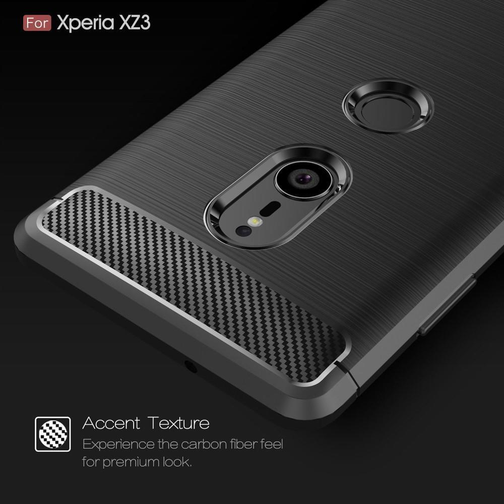 TPU Case für Sony Xperia XZ3 Carbon Skin Brushed