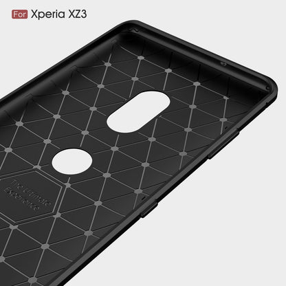TPU Case für Sony Xperia XZ3 Carbon Skin Brushed