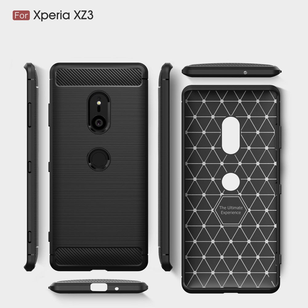 TPU Case für Sony Xperia XZ3 Carbon Skin Brushed