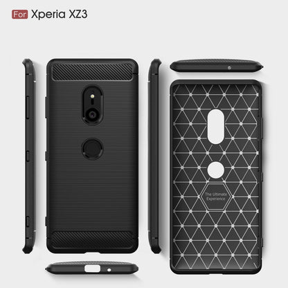 TPU Case für Sony Xperia XZ3 Carbon Skin Brushed