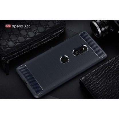 TPU Case für Sony Xperia XZ3 Carbon Skin Brushed