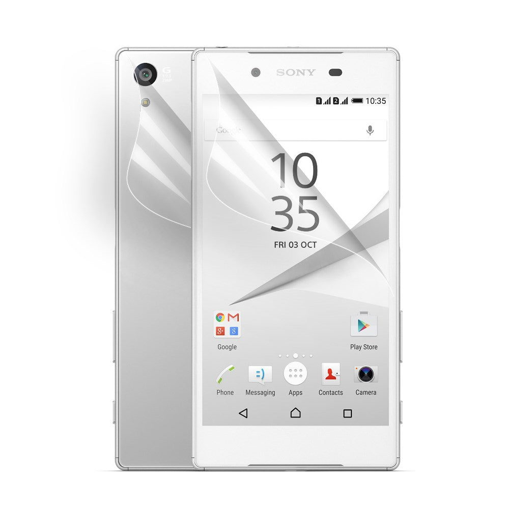Sony Xperia Z5 Schutzfolie Klar Front + Rückseite Klar Clear Screen Protector