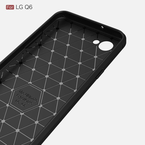 TPU Case für LG Q6 Carbon Skin Brushed