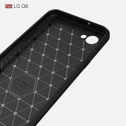 TPU Case für LG Q6 Carbon Skin Brushed
