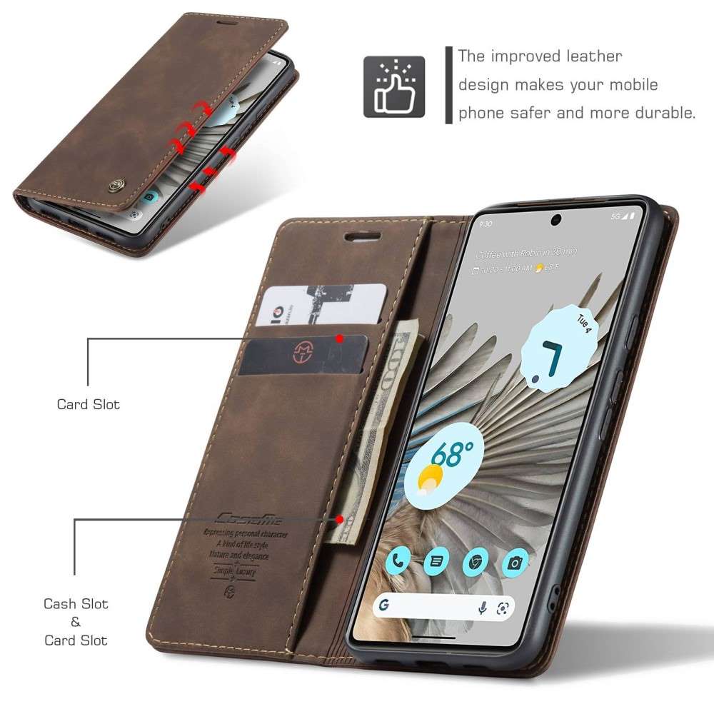 CASEME Handy Tasche für Google Pixel 7 PRO Wallet 013 Series Hülle Klapp Etui