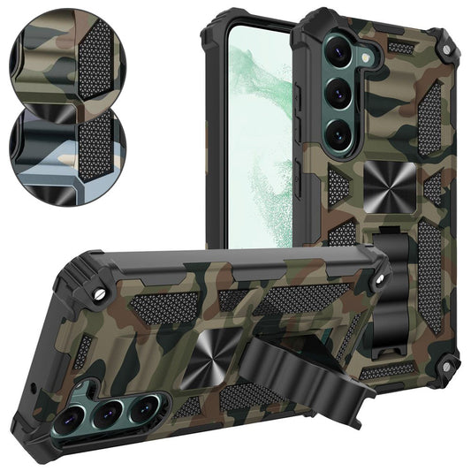 Outdoor Hülle für Samsung Galaxy S23 PLUS Camouflage Shockproof PC Schutzcover