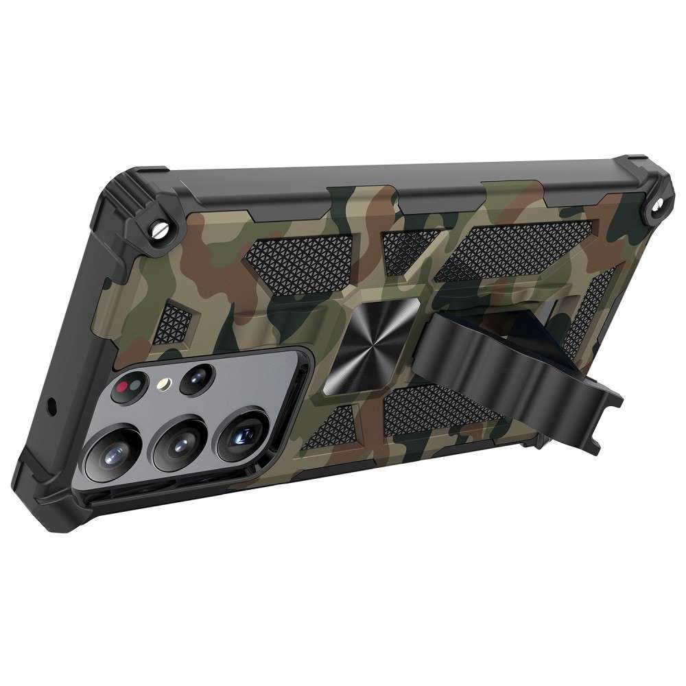 Outdoor Hülle für Samsung Galaxy S23 ULTRA Camouflage Shockproof PC Schutzcover