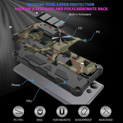 Outdoor Hülle für Samsung Galaxy S23 ULTRA Camouflage Shockproof PC Schutzcover