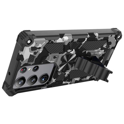Outdoor Hülle für Samsung Galaxy S23 ULTRA Camouflage Shockproof PC Schutzcover