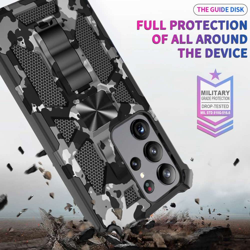 Outdoor Hülle für Samsung Galaxy S23 ULTRA Camouflage Shockproof PC Schutzcover