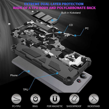 Outdoor Hülle für Samsung Galaxy S23 ULTRA Camouflage Shockproof PC Schutzcover
