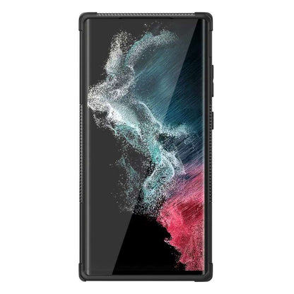 Outdoor Hülle für Samsung Galaxy S23 ULTRA Tire Rutschfest Stand PC TPU Case