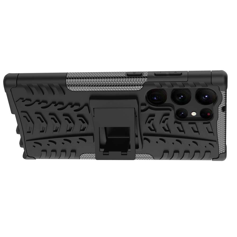Outdoor Hülle für Samsung Galaxy S23 ULTRA Tire Rutschfest Stand PC TPU Case