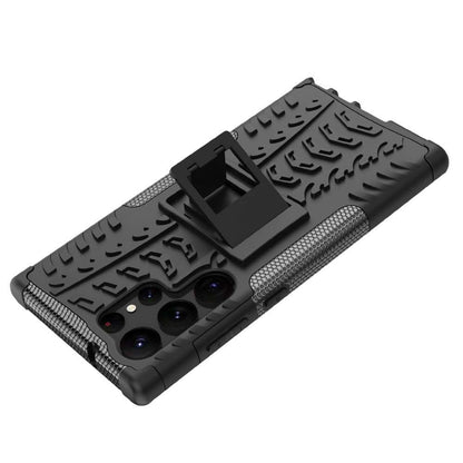 Outdoor Hülle für Samsung Galaxy S23 ULTRA Tire Rutschfest Stand PC TPU Case