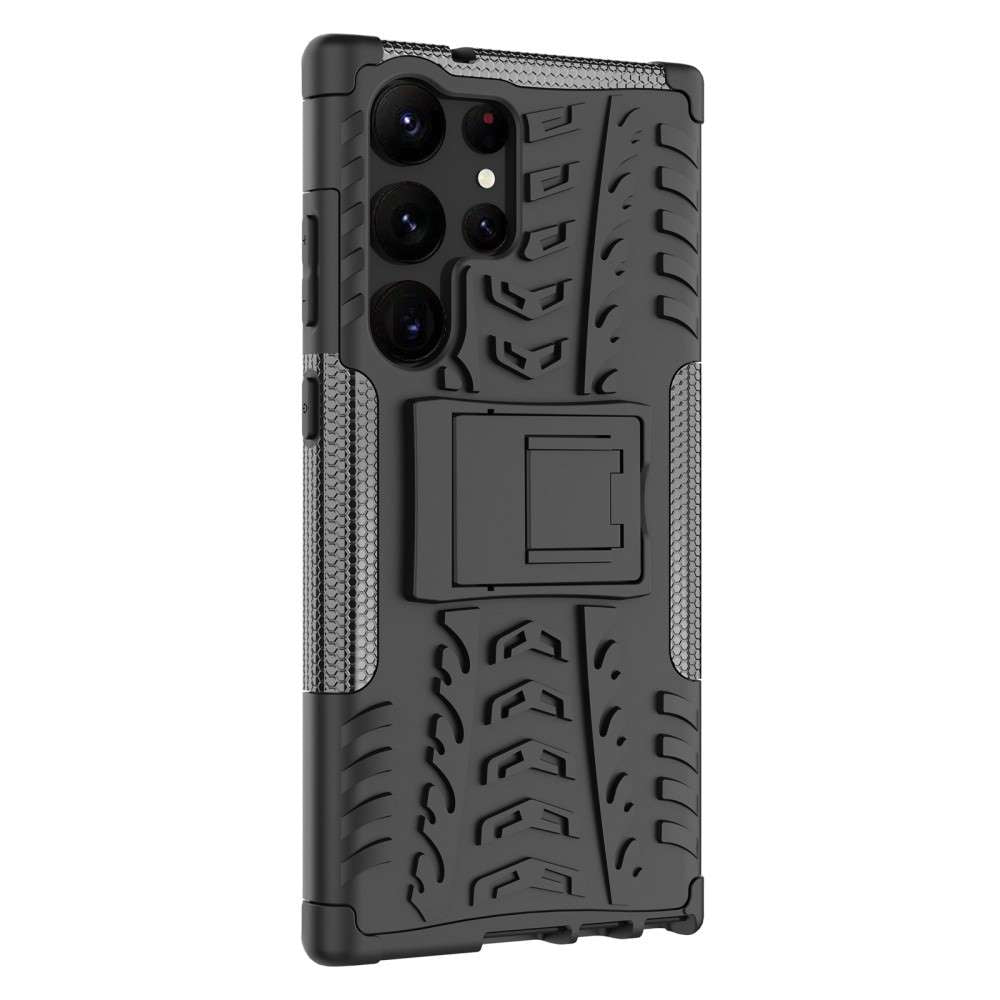 Outdoor Hülle für Samsung Galaxy S23 ULTRA Tire Rutschfest Stand PC TPU Case