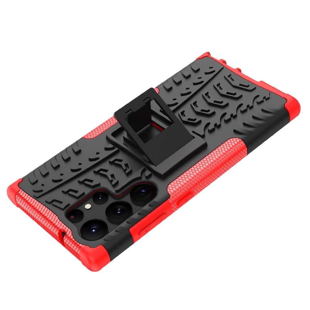 Outdoor Hülle für Samsung Galaxy S23 ULTRA Tire Rutschfest Stand PC TPU Case