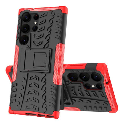Outdoor Hülle für Samsung Galaxy S23 ULTRA Tire Rutschfest Stand PC TPU Case