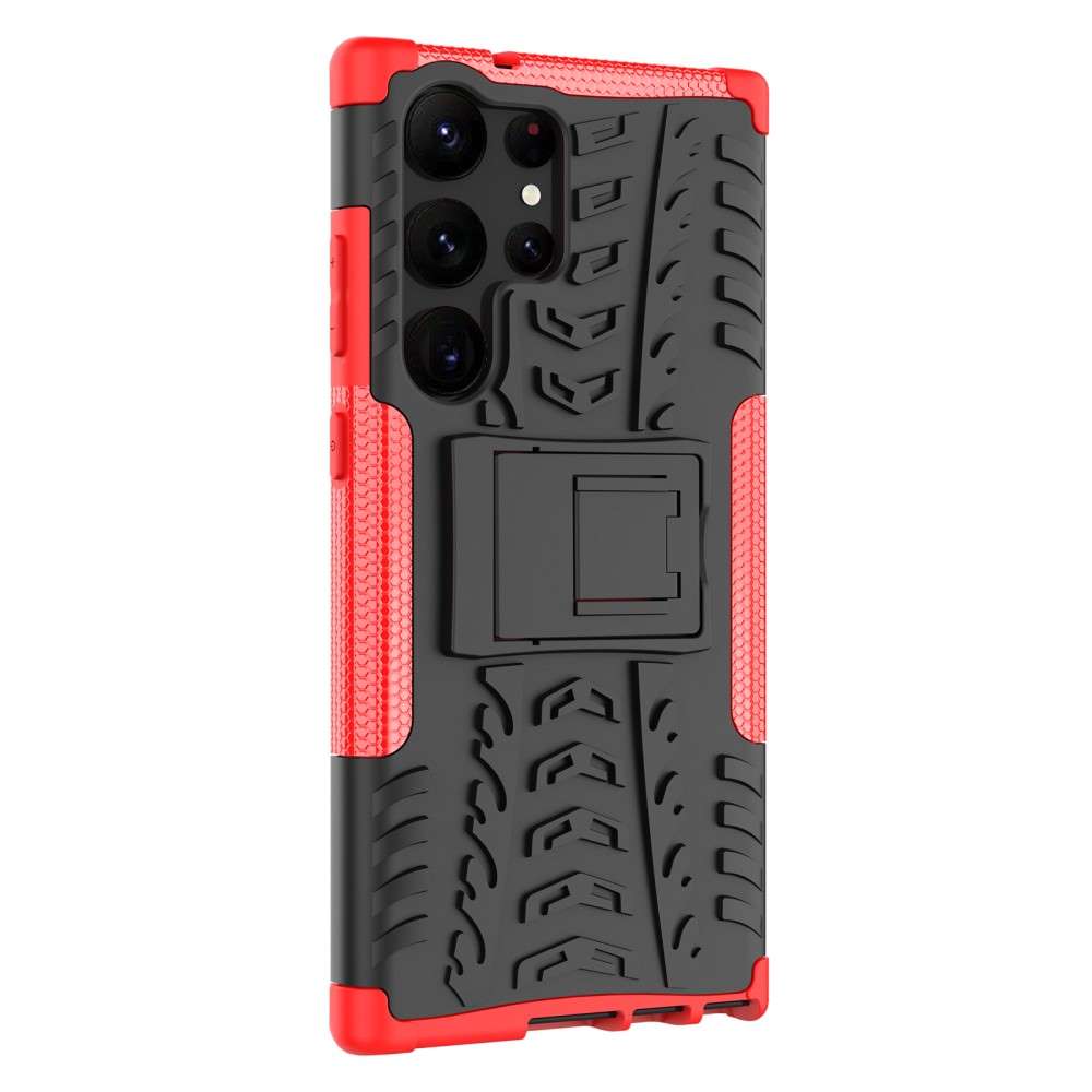 Outdoor Hülle für Samsung Galaxy S23 ULTRA Tire Rutschfest Stand PC TPU Case