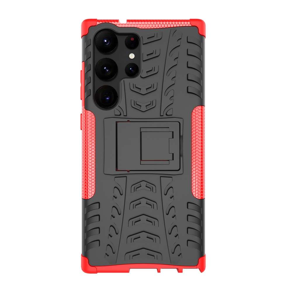 Outdoor Hülle für Samsung Galaxy S23 ULTRA Tire Rutschfest Stand PC TPU Case