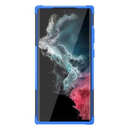 Outdoor Hülle für Samsung Galaxy S23 ULTRA Tire Rutschfest Stand PC TPU Case