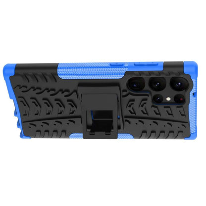 Outdoor Hülle für Samsung Galaxy S23 ULTRA Tire Rutschfest Stand PC TPU Case