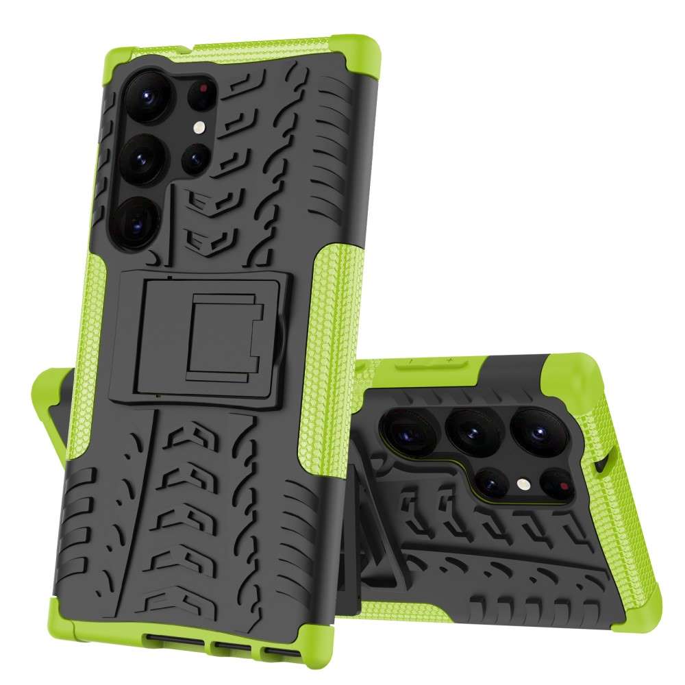 Outdoor Hülle für Samsung Galaxy S23 ULTRA Tire Rutschfest Stand PC TPU Case