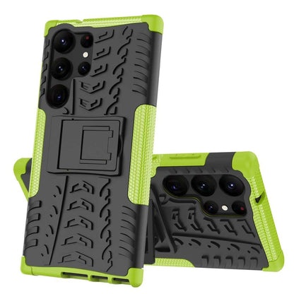 Outdoor Hülle für Samsung Galaxy S23 ULTRA Tire Rutschfest Stand PC TPU Case