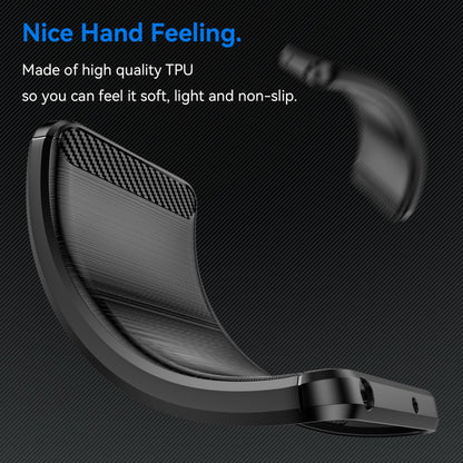TPU Hülle für Motorola Moto G13 G23 Carbon Fiber Skin Brushed Backcover Case