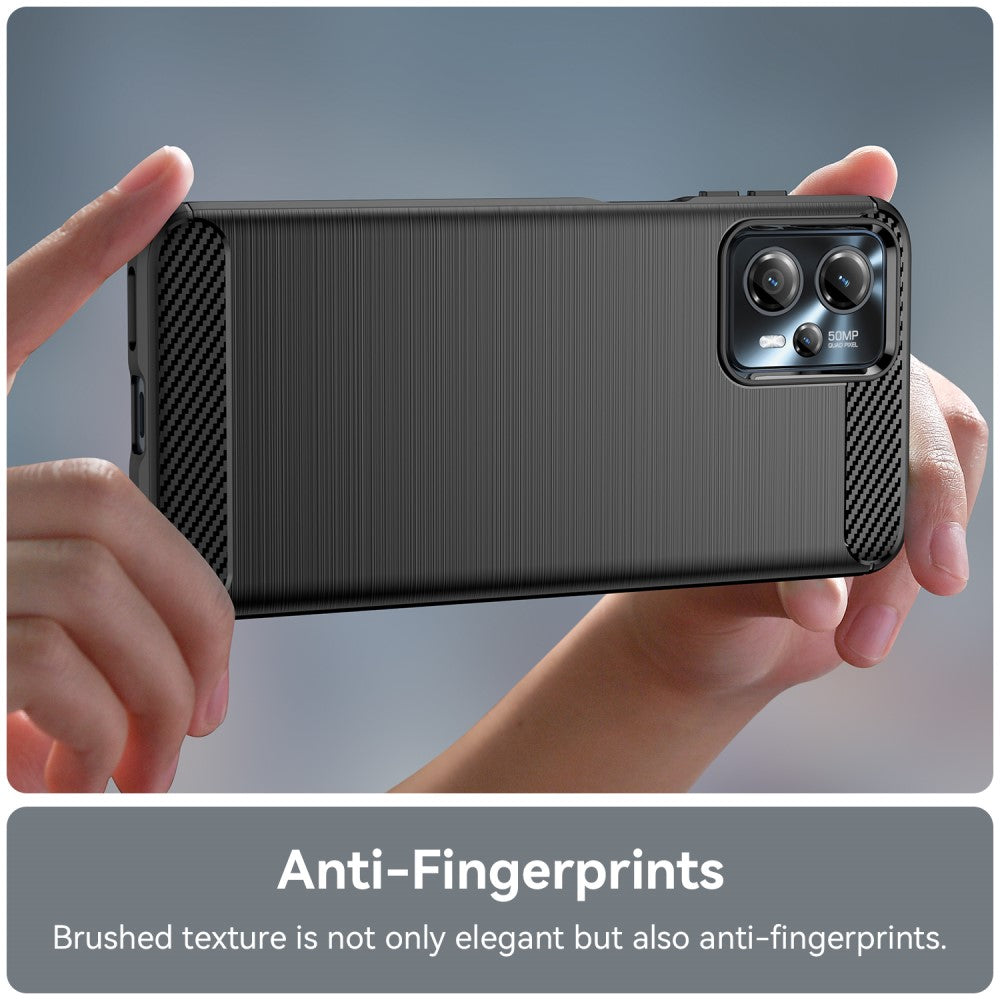 TPU Hülle für Motorola Moto G13 G23 Carbon Fiber Skin Brushed Backcover Case