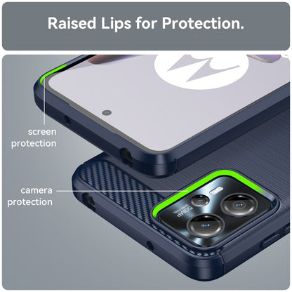 TPU Hülle für Motorola Moto G13 G23 Carbon Fiber Skin Brushed Backcover Case