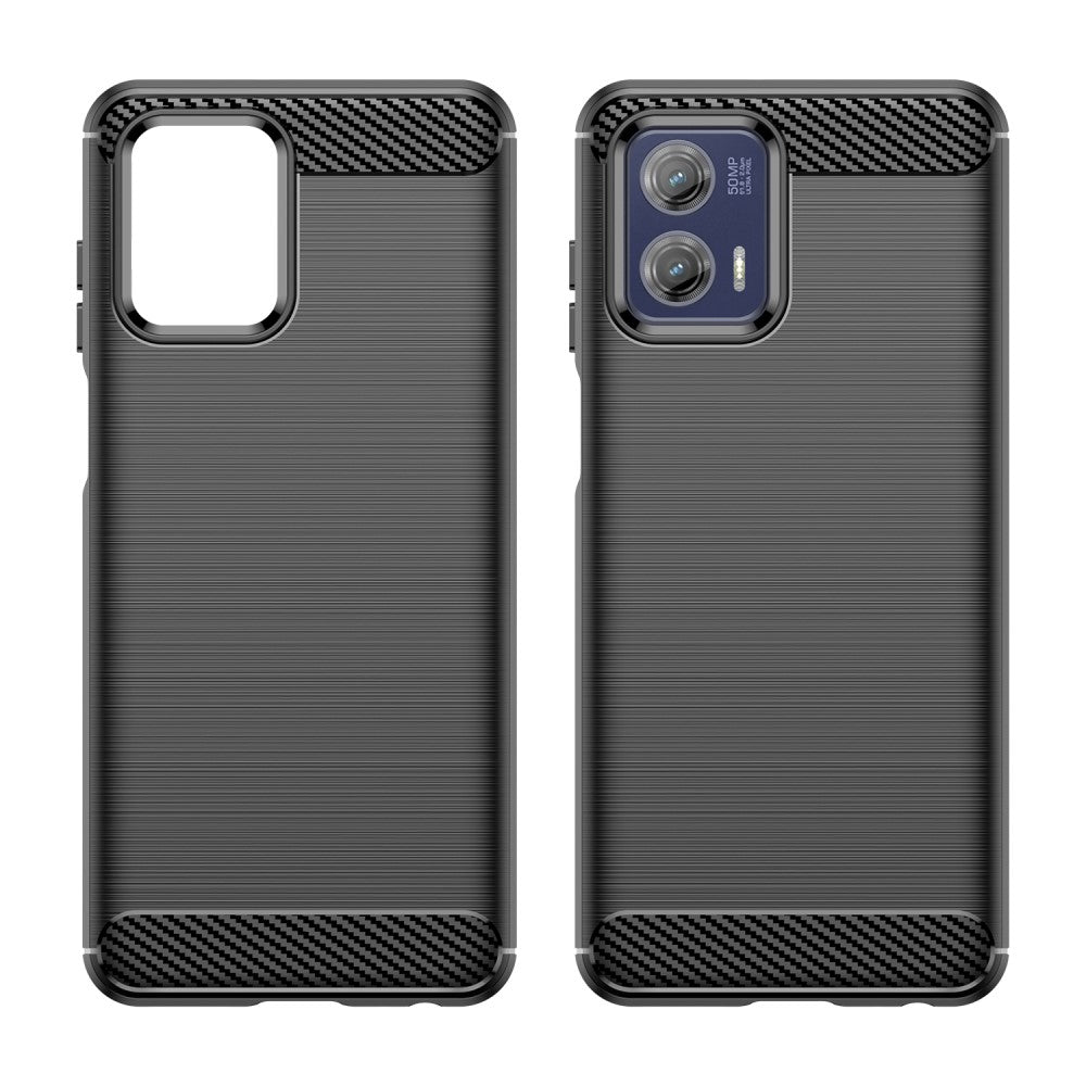 TPU Hülle für Motorola Moto G73 Carbon Fiber Skin Brushed Schutzcover Soft Case