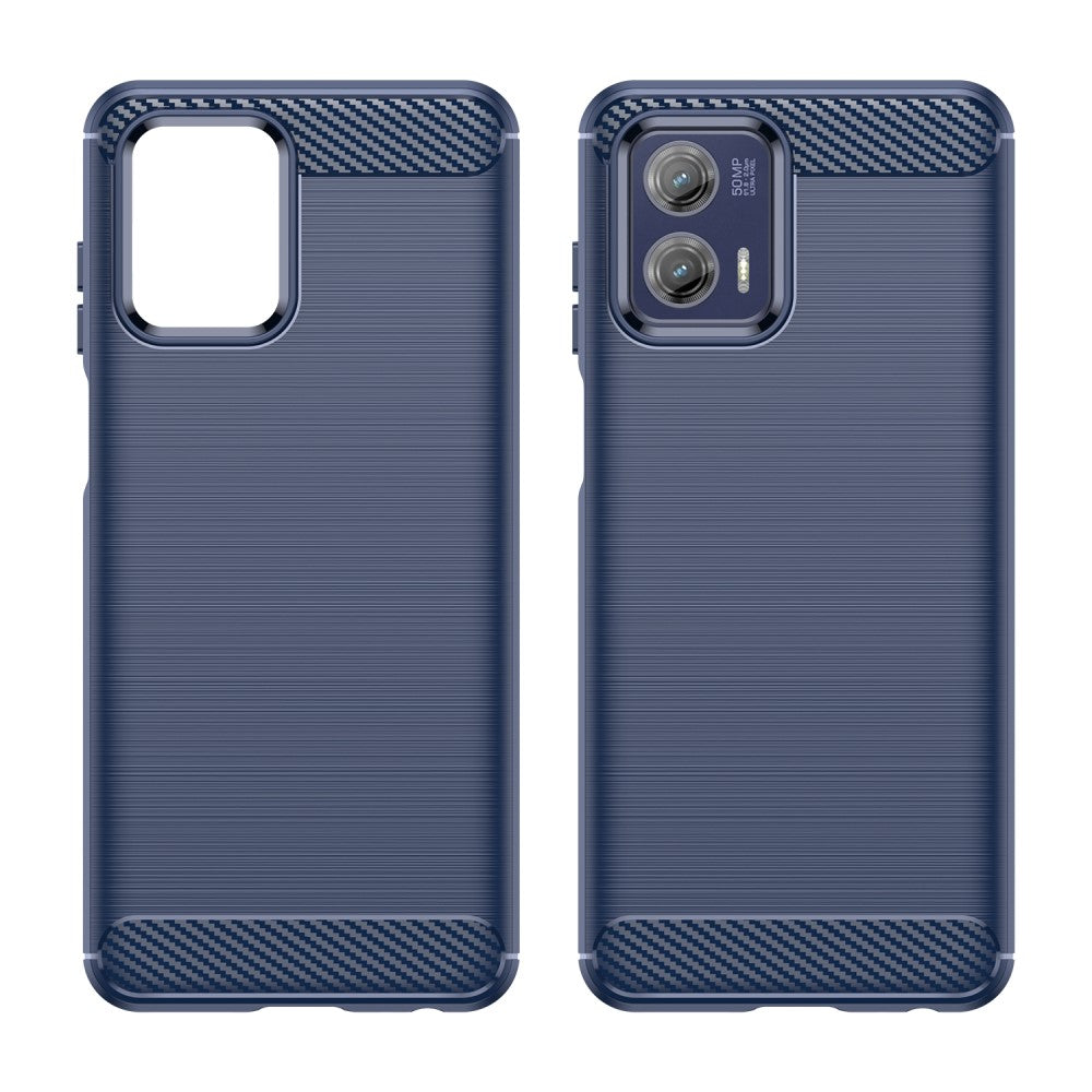 TPU Hülle für Motorola Moto G73 Carbon Fiber Skin Brushed Schutzcover Soft Case