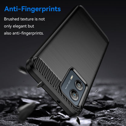 TPU Hülle für Motorola Moto G53 Carbon Fiber Skin Brushed Schutzcover Soft Case
