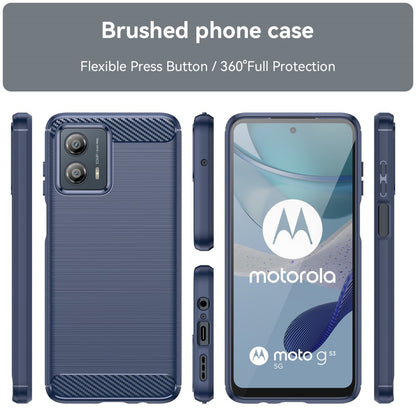 TPU Hülle für Motorola Moto G53 Carbon Fiber Skin Brushed Schutzcover Soft Case