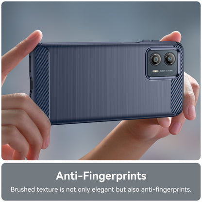 TPU Hülle für Motorola Moto G53 Carbon Fiber Skin Brushed Schutzcover Soft Case