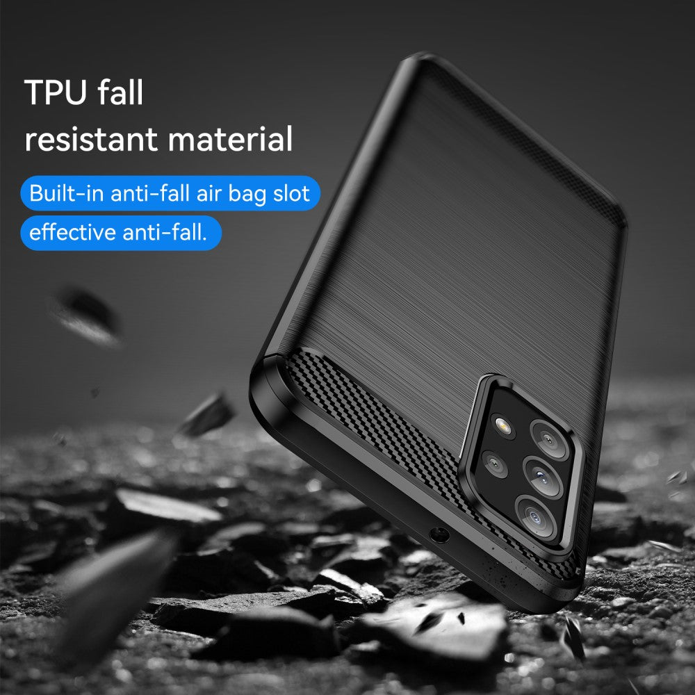 TPU Hülle für Samsung Galaxy A23 Carbon Fiber Skin Brushed Schutzcover Soft Case