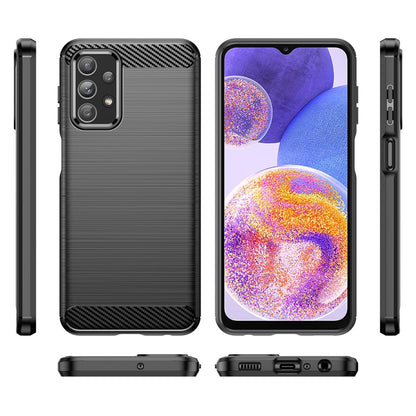 TPU Hülle für Samsung Galaxy A23 Carbon Fiber Skin Brushed Schutzcover Soft Case