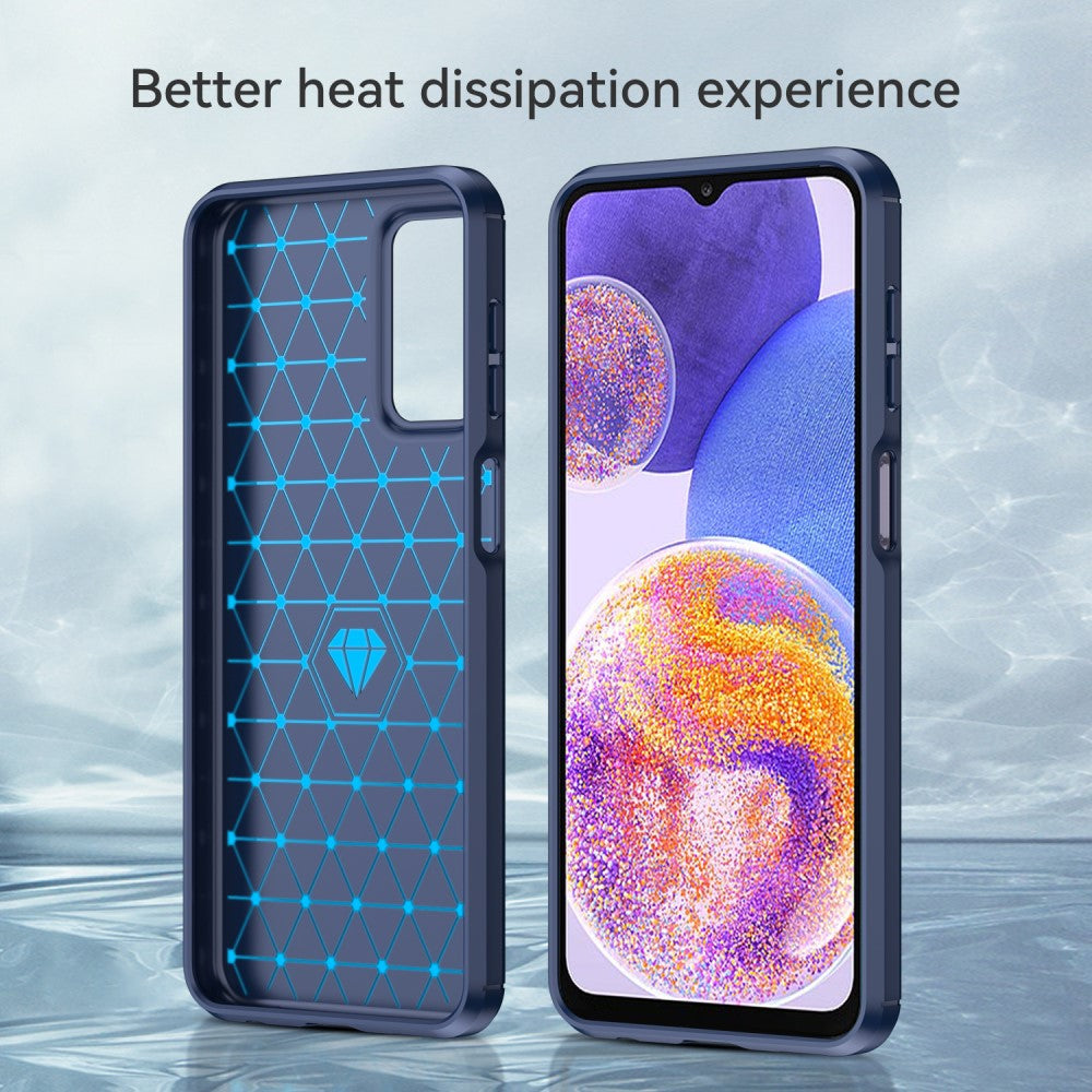 TPU Hülle für Samsung Galaxy A23 Carbon Fiber Skin Brushed Schutzcover Soft Case
