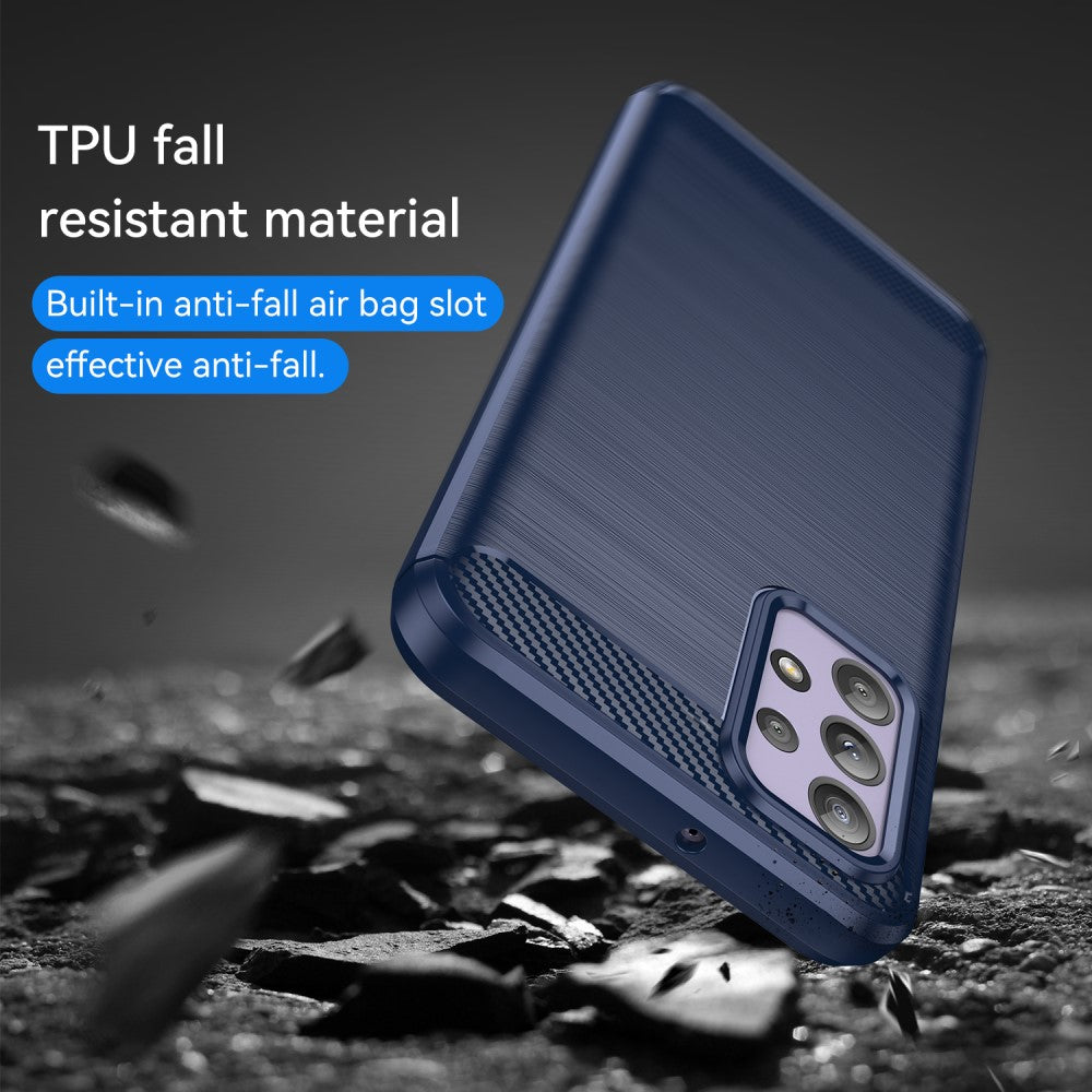 TPU Hülle für Samsung Galaxy A23 Carbon Fiber Skin Brushed Schutzcover Soft Case