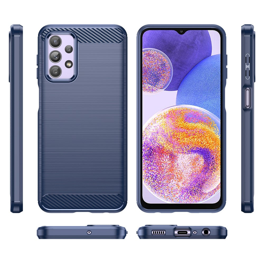TPU Hülle für Samsung Galaxy A23 Carbon Fiber Skin Brushed Schutzcover Soft Case