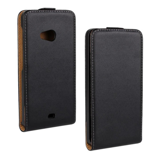 Flip Case für Nokia Lumia 535 Echt Leder Vertikal