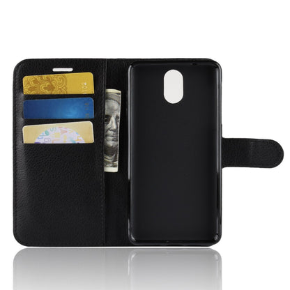 Wallet Case für Nokia 3.1 (2018) Litchi Grain Magnet Innenfach
