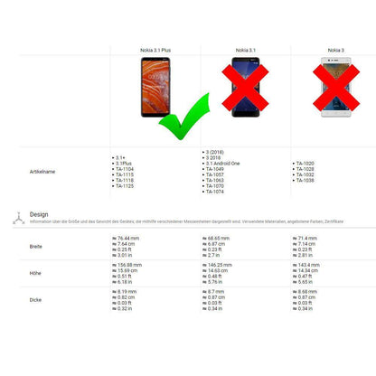Flip Case für Nokia 3.1 PLUS Crazy Horse Handy Tasche Swipe Card Slot