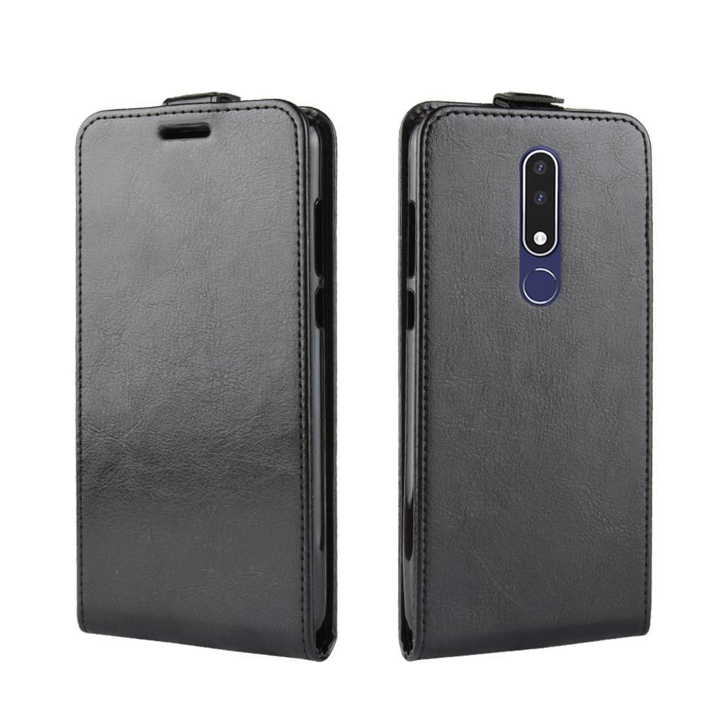 Flip Case für Nokia 3.1 PLUS Crazy Horse Handy Tasche Swipe Card Slot
