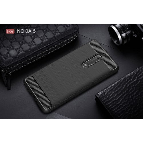 TPU Case für Nokia 5 Carbon Skin Brushed