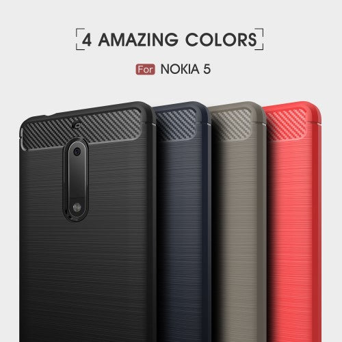 TPU Case für Nokia 5 Carbon Skin Brushed