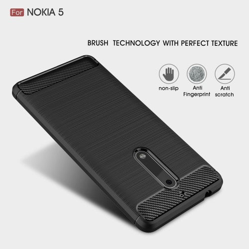 TPU Case für Nokia 5 Carbon Skin Brushed