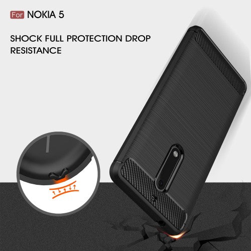 TPU Case für Nokia 5 Carbon Skin Brushed